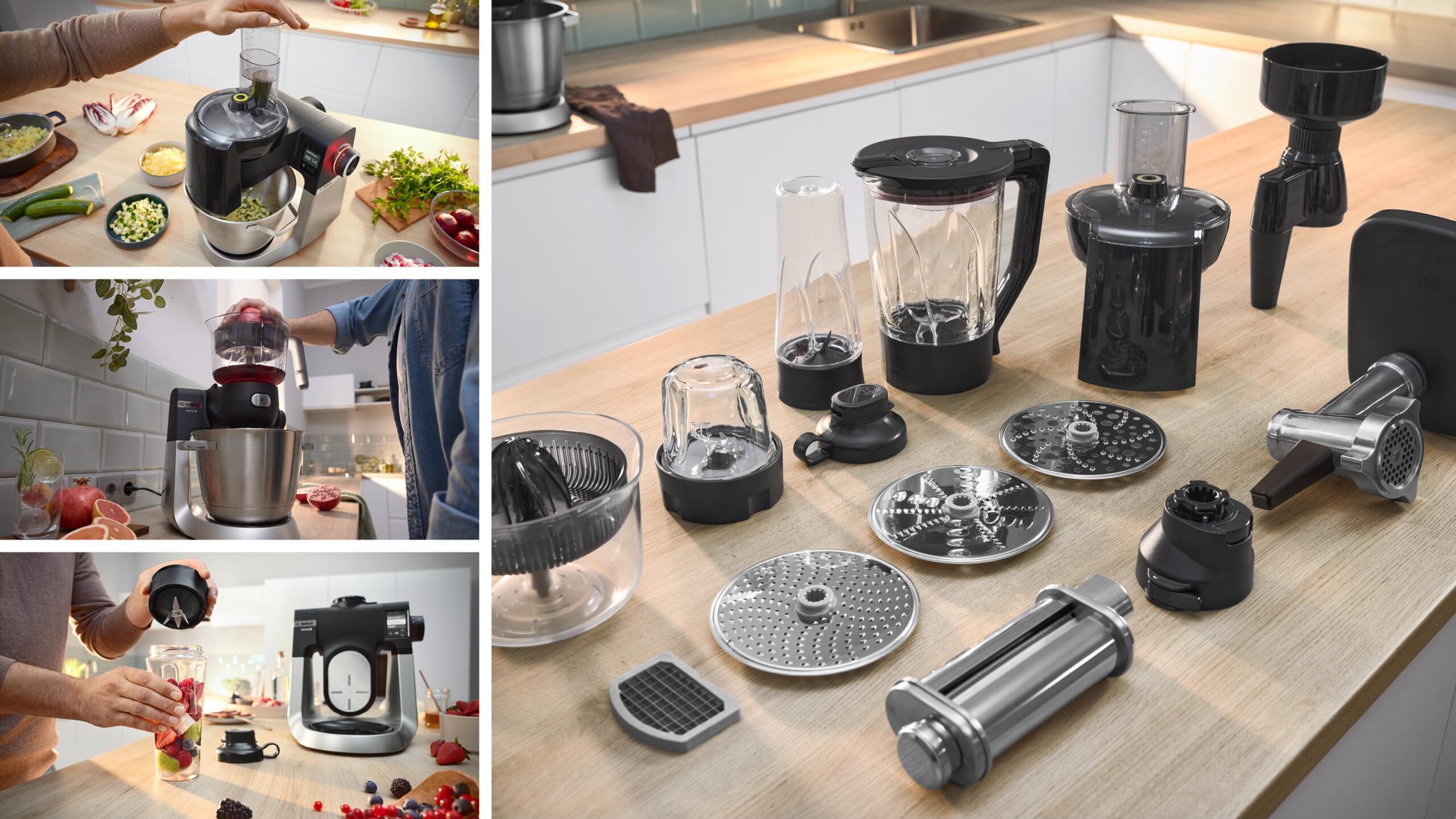 Serie 6 Küchenmaschine mit Waage 1600 W Schwarz, Edelstahl gebürstet – Bild 6