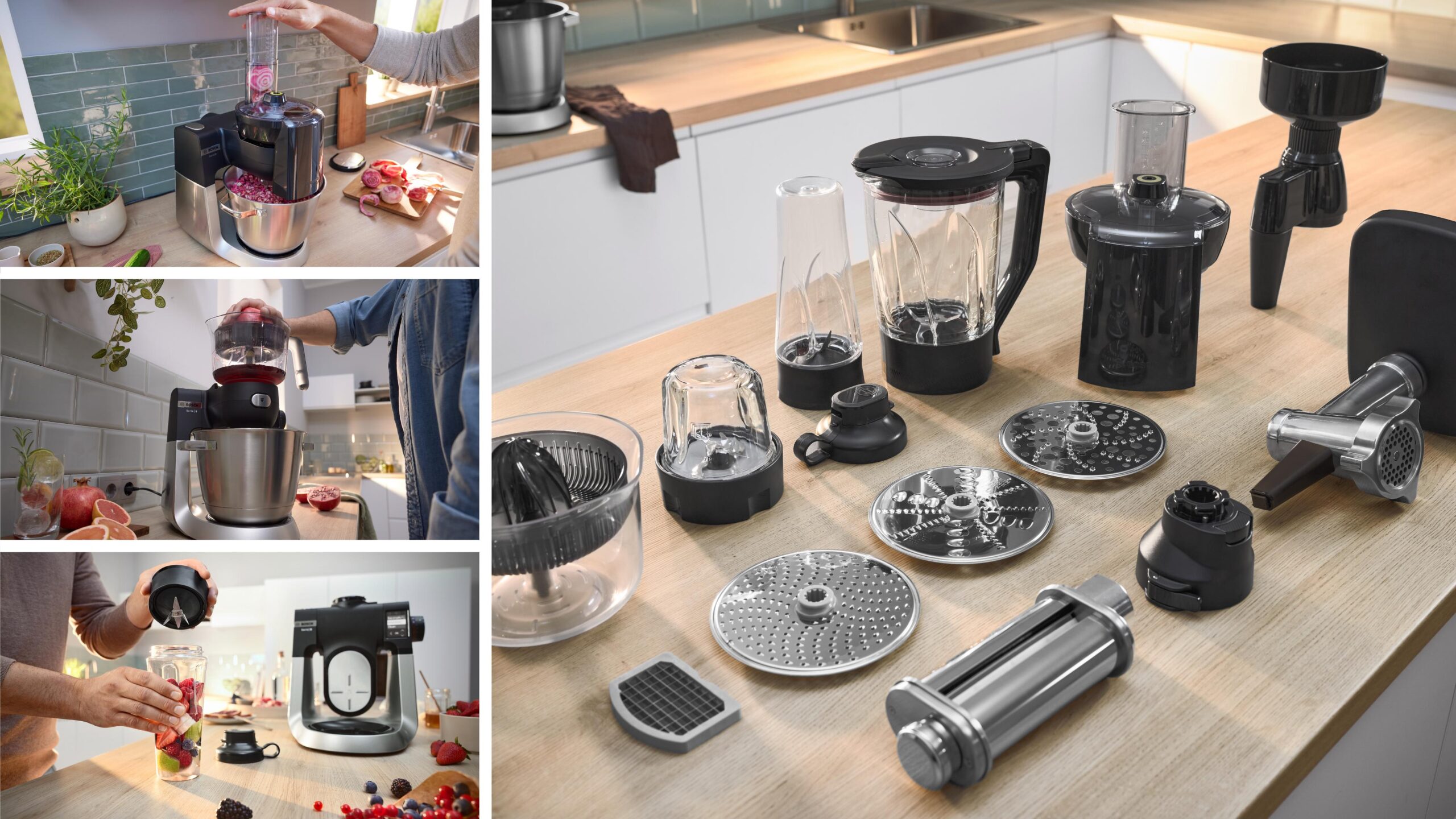 Serie 6 Küchenmaschine mit Waage 1600 W Schwarz, Edelstahl gebürstet – Bild 6