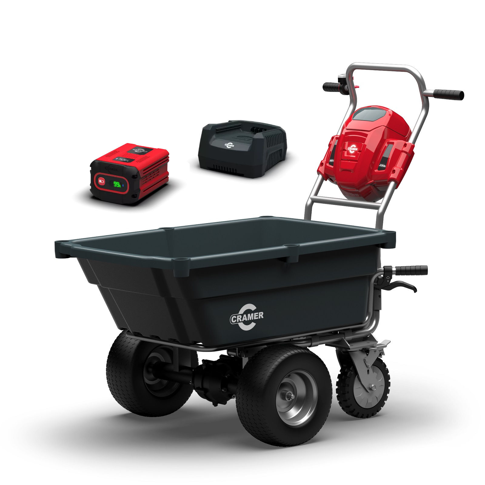 Cramer 82UC Akku-Schubkarre Set mit Akku+Ladegerät