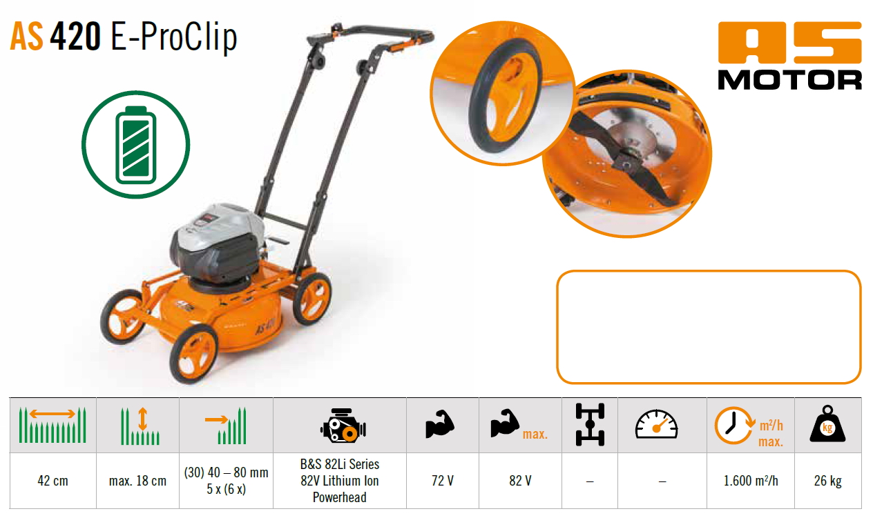 AS-Motor AS 420 E-ProClip Akku-Rasenmäher Set – Bild 7