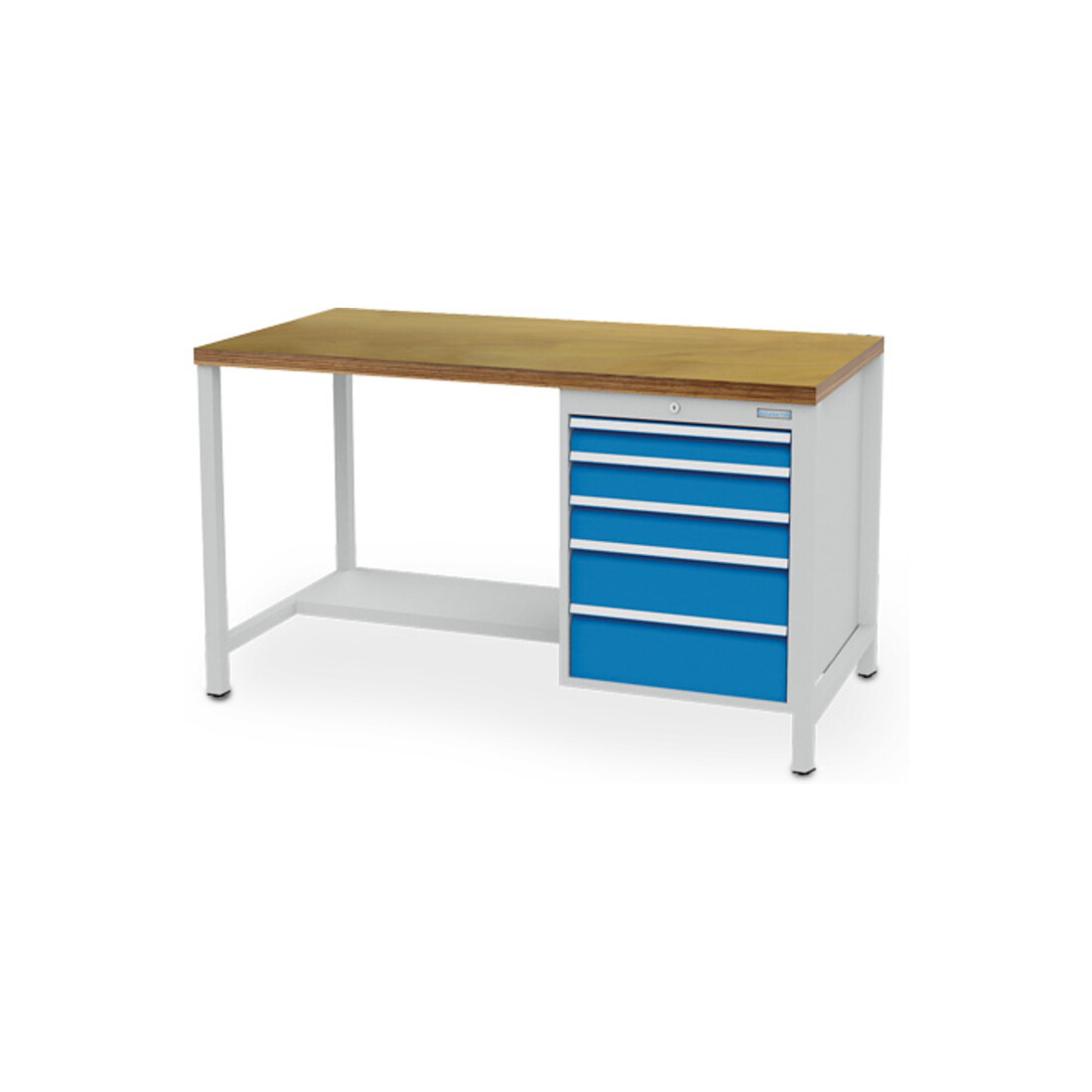 Bedrunka+Hirth Kastenwerkbank Serie 1500/500 R 18-24 mit 5 Schubladen BxTxH 1500x750x859 mm