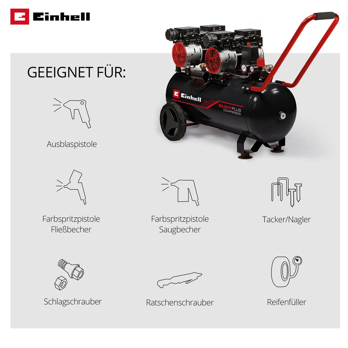 Einhell Kompressor TE-AC 270/50 Silent Plus – Bild 8