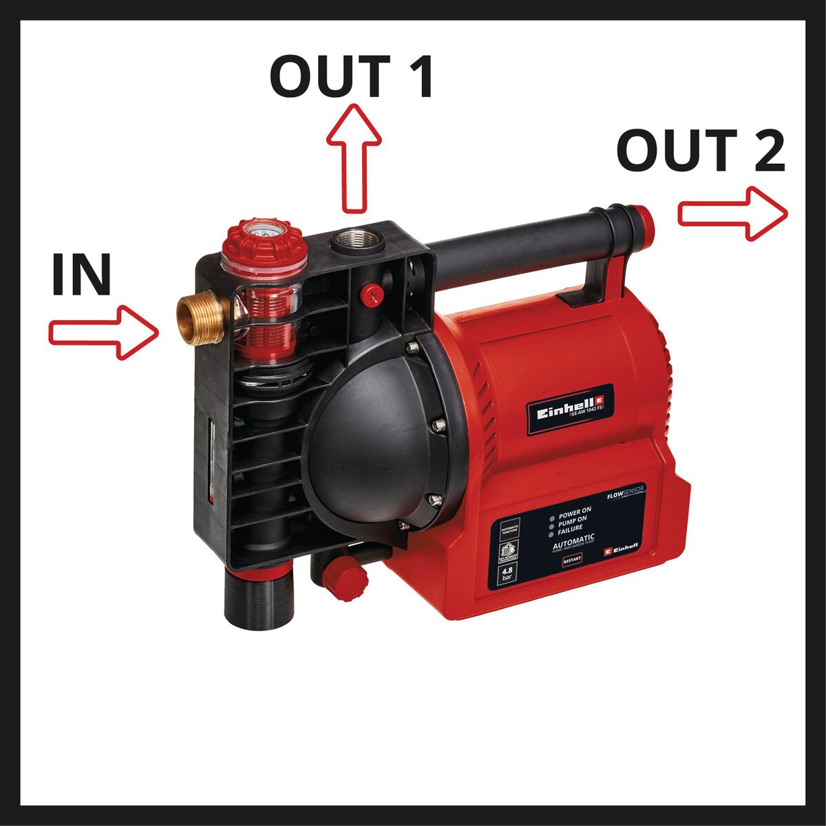 Einhell Autom. Haus- und Gartenpumpe GE-AW 1042 FS – Bild 8