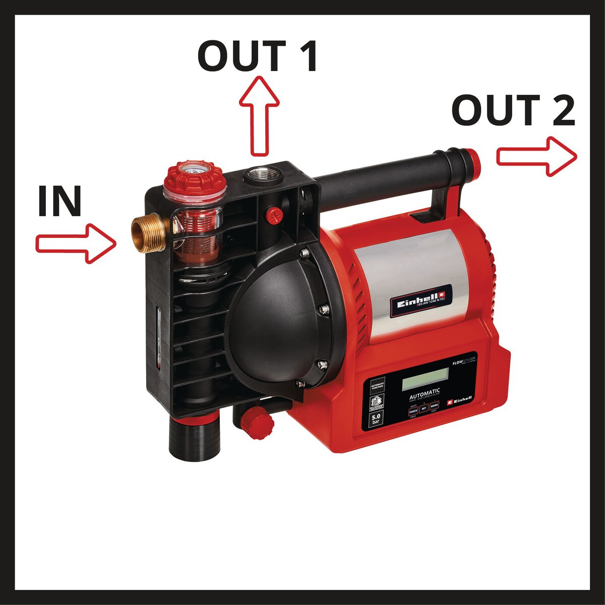 Einhell Autom. Haus- und Gartenpumpe GE-AW 1246 N FS – Bild 8