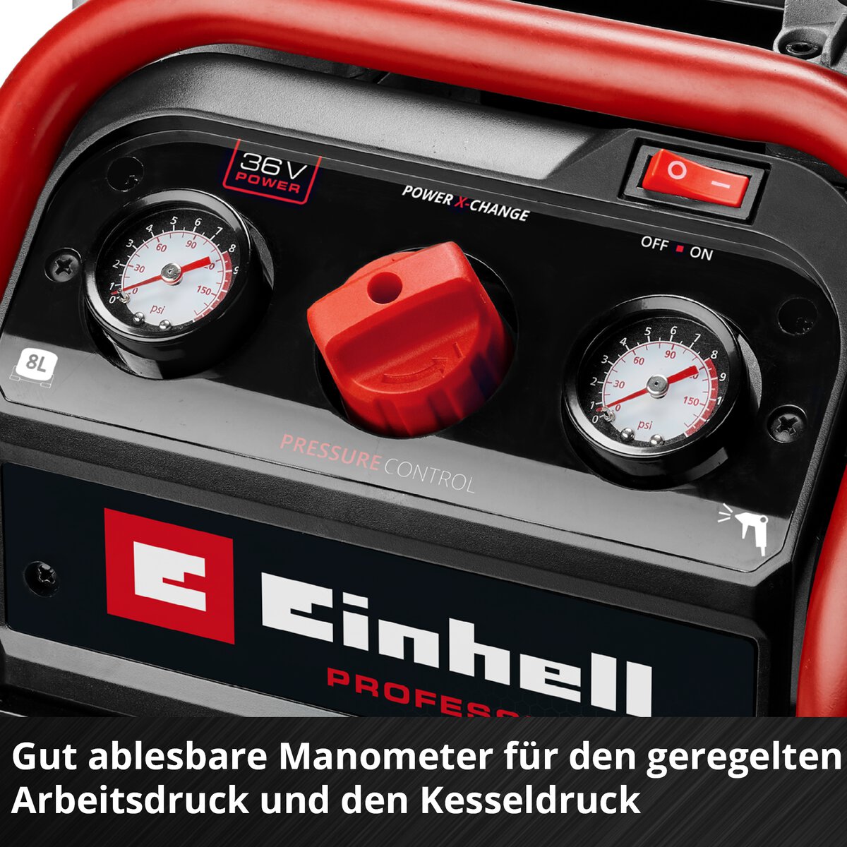 Einhell Akku-Kompressor SILENZZO 36/210 – Bild 8