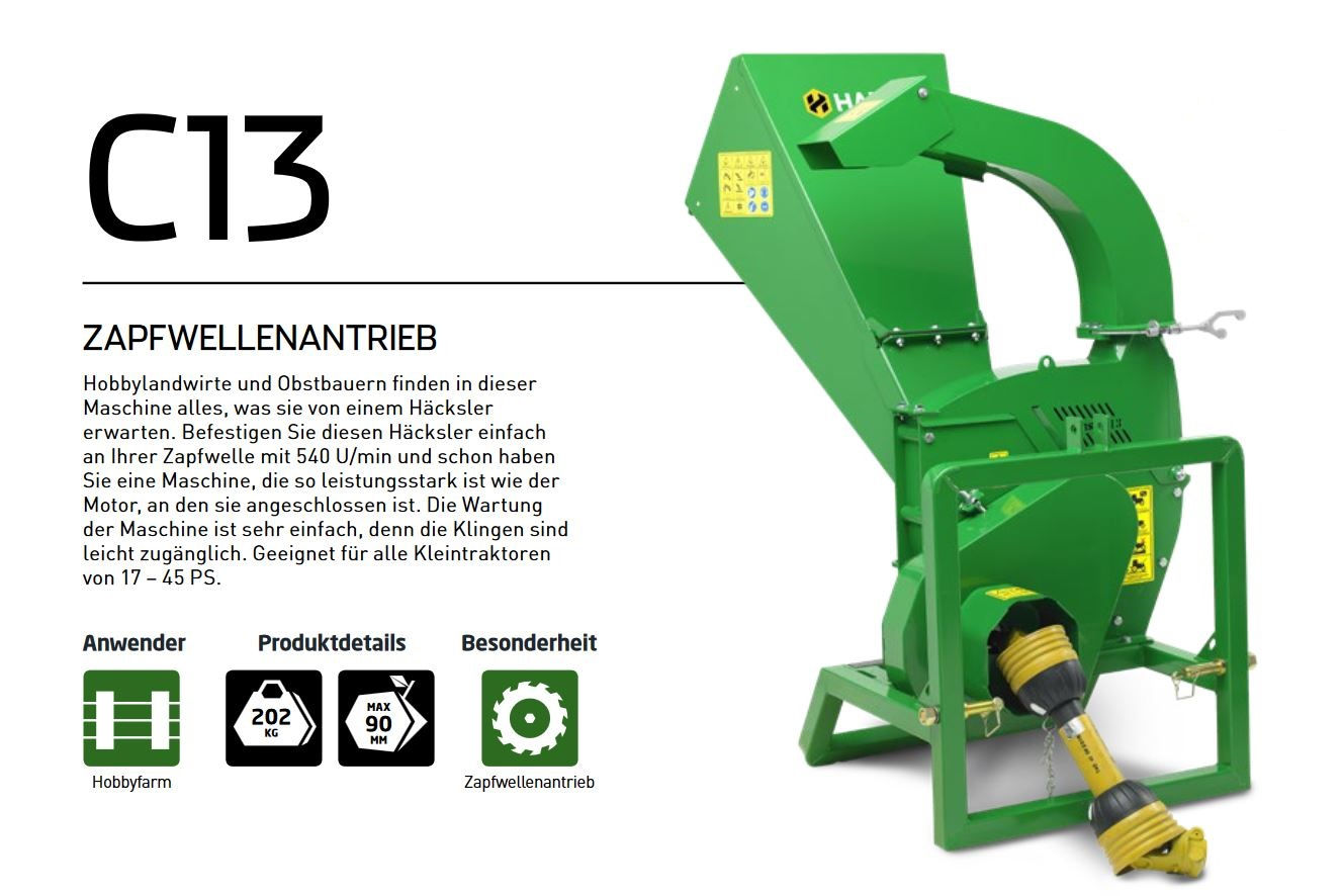 HANSA C13 PTO Gartenhäcksler mit Zapfwelle – Bild 3
