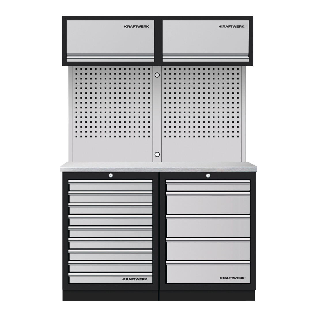 Kraftwerk Mobilio 2er Kombi, 5 & 9 Schubladen, Oberschrank, 3964K-95K2IX