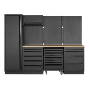 Kraftwerk Mobilio 4er Kombi, Hochschrank, Lochwand, Buche