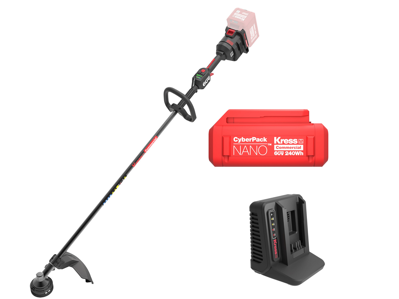 Kress Commercial KC100.9 60V Akku - Rasentrimmeri inkl. Akku + Ladegerät