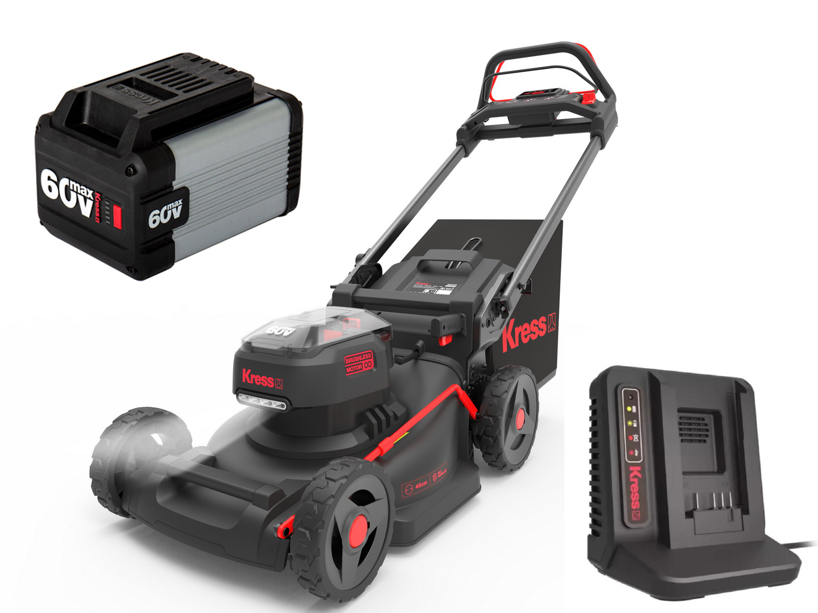 Kress KG757E Akku-Rasenmäher Set