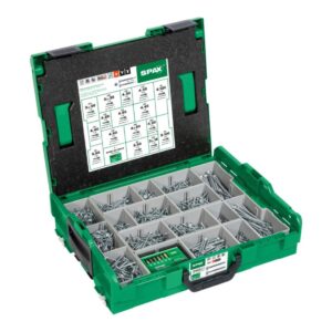Spax ART 89021 Sortiment L-BOXX WIROX, Montagekoffer gal Zn S