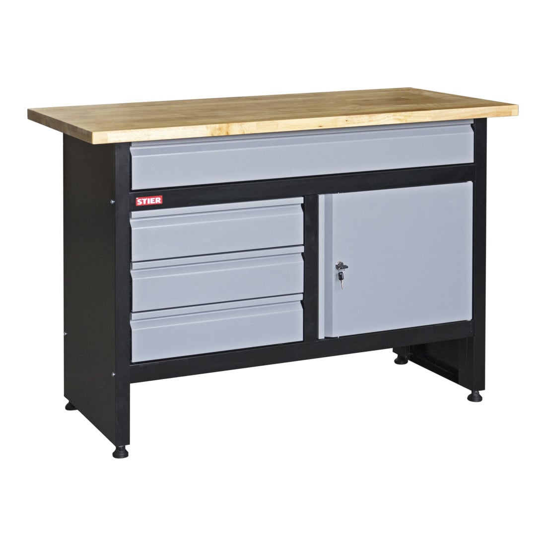 Set STIER Werkbank Basic+ BxTxH 1200x600x840 mm + STIER Systainer³ I Black Edition + STIER Systainer³ II Black Edition – Bild 2